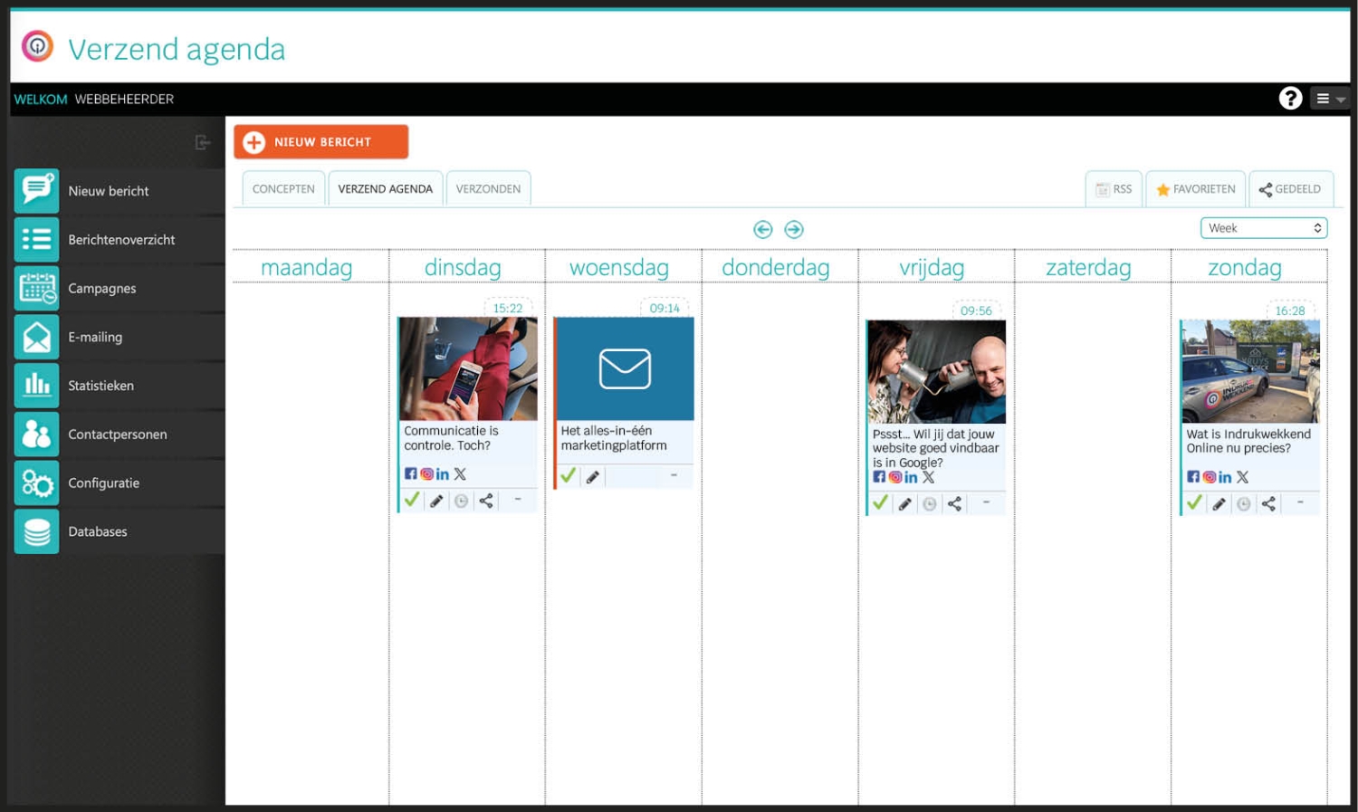 Social media planning tool - verzend_agenda